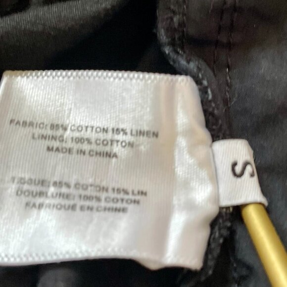 Proenza Schouler White Label Black Cotton Linen Wide Leg Pants Sz S - Picture 5 of 15